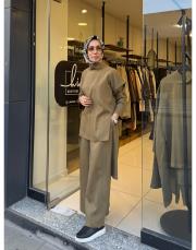 bağcık detaylı bluz yeşil