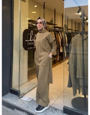 bağcık detaylı bluz yeşil 2