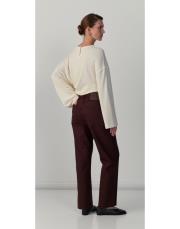 crop jean pantolon kahve 3