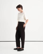önden dikişli slouchy pantolon kahve 3