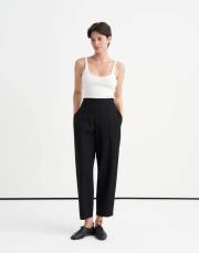 önden dikişli slouchy pantolon siyah 2
