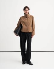 dik yaka bomber ceket camel 2