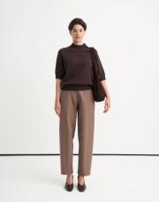 koton slouchy pantolon sütlü kahve