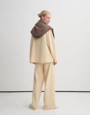 yüksek yaka interlok sweatshirt sarı 2