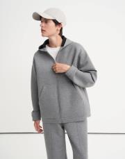 puf scuba fermuarlı sweatshirt gri gri 5