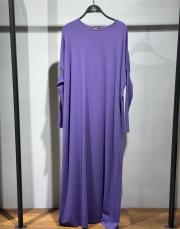 invee lastik kol merserize elbise mor
