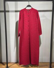 invee merserize düğmeli uzun hırka bordo