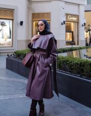 qooq store verena trençkot mürdüm 2